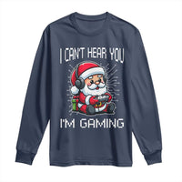 Funny Santa Gamer Christmas Long Sleeve Shirt I Can Not Hear You I Am Gaming - Wonder Print Shop