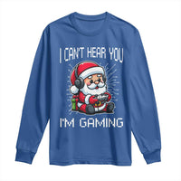 Funny Santa Gamer Christmas Long Sleeve Shirt I Can Not Hear You I Am Gaming - Wonder Print Shop