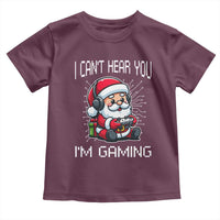 Funny Santa Gamer Christmas Toddler T Shirt I Can Not Hear You I Am Gaming - Wonder Print Shop