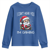 Funny Santa Gamer Christmas Youth Sweatshirt I Can Not Hear You I Am Gaming - Wonder Print Shop