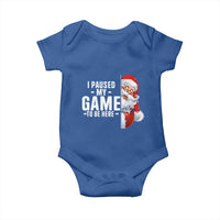 Funny Santa Gamer Christmas Baby Onesie I Paused My Game To Be Here - Wonder Print Shop