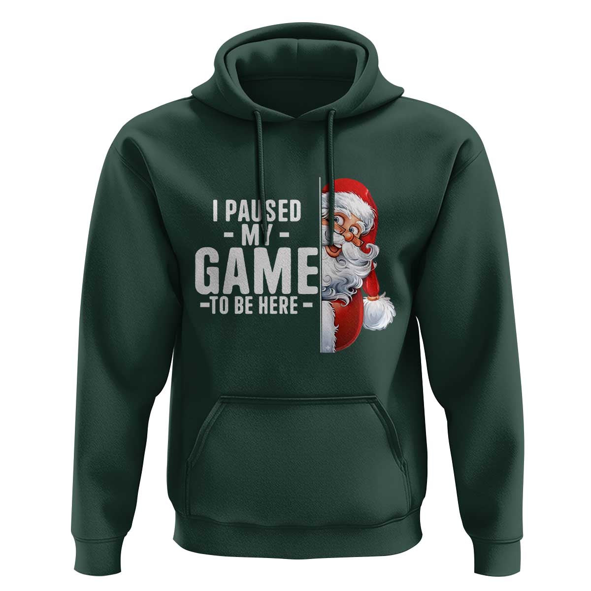Funny Santa Gamer Christmas Hoodie I Paused My Game To Be Here - Wonder Print Shop