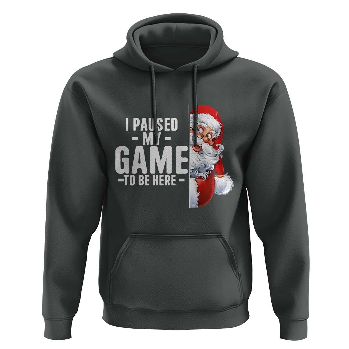 Funny Santa Gamer Christmas Hoodie I Paused My Game To Be Here - Wonder Print Shop