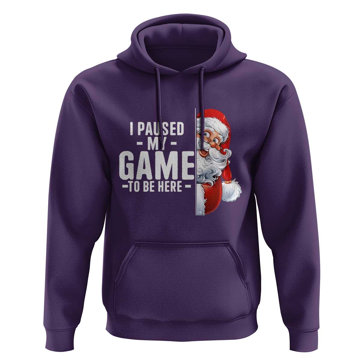 Funny Santa Gamer Christmas Hoodie I Paused My Game To Be Here - Wonder Print Shop