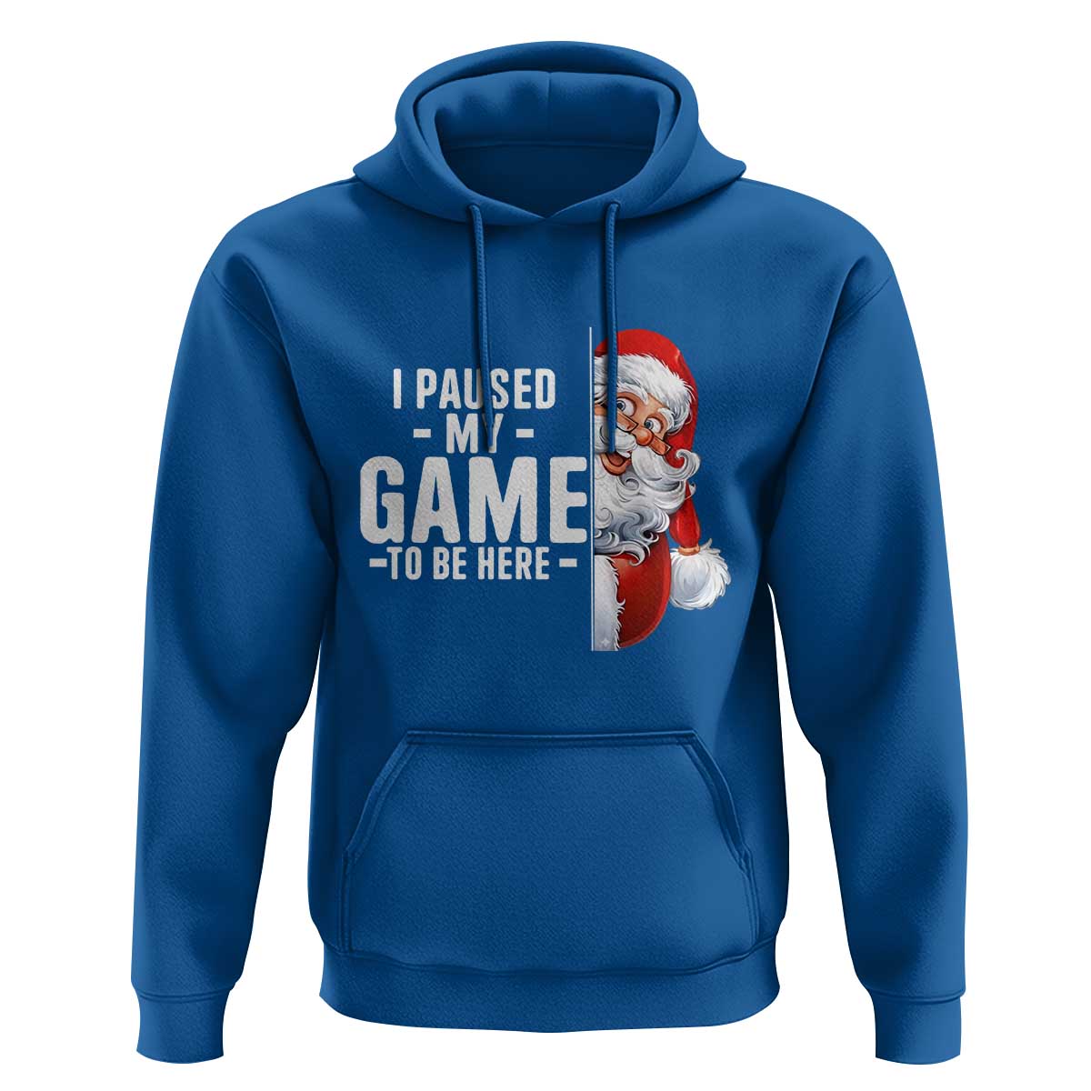 Funny Santa Gamer Christmas Hoodie I Paused My Game To Be Here - Wonder Print Shop