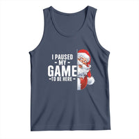 Funny Santa Gamer Christmas Tank Top I Paused My Game To Be Here - Wonder Print Shop