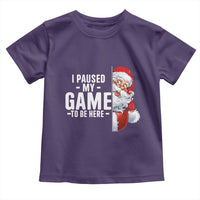 Funny Santa Gamer Christmas Toddler T Shirt I Paused My Game To Be Here - Wonder Print Shop