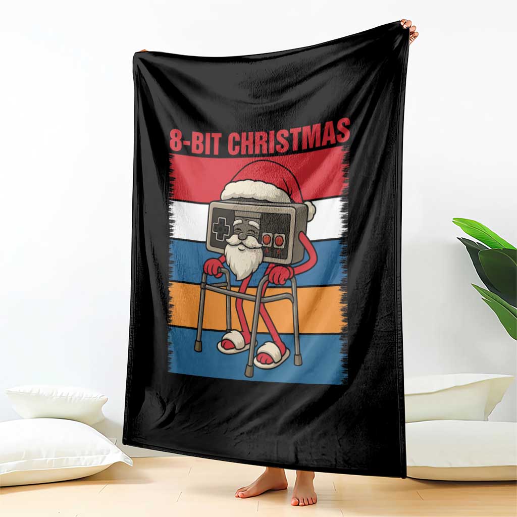 Funny Old Gamer Christmas Throw Blanket Retro 80s 90s Video Game - Wonder Print Shop
