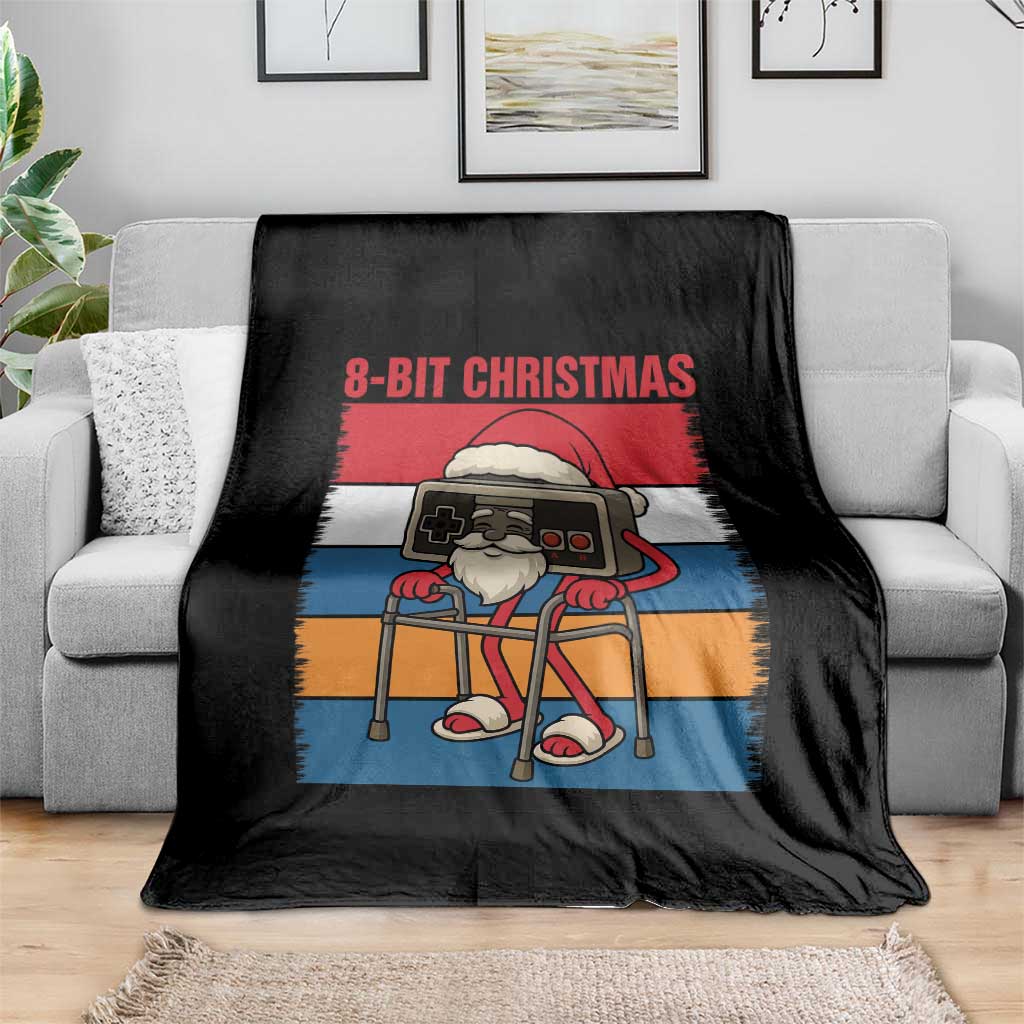 Funny Old Gamer Christmas Throw Blanket Retro 80s 90s Video Game - Wonder Print Shop