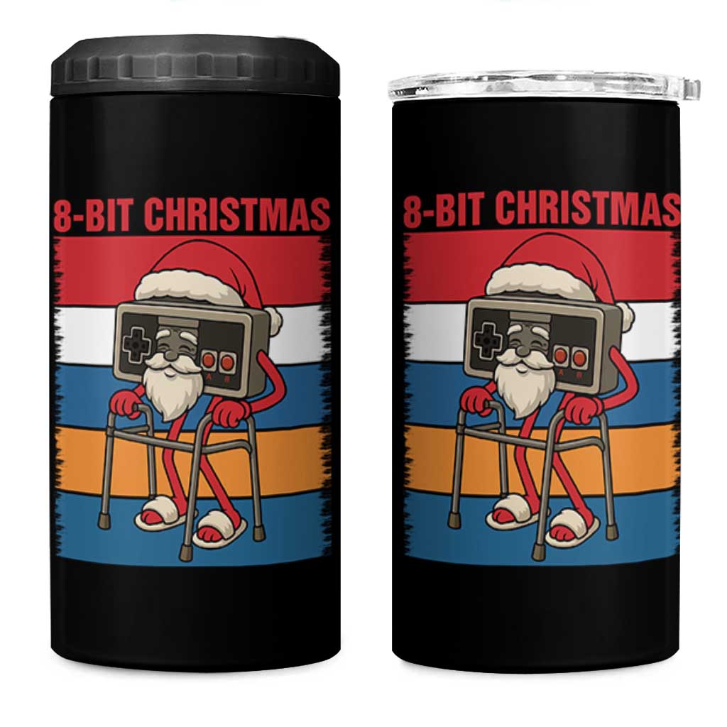 Funny Old Gamer Christmas 4 in 1 Can Cooler Tumbler Retro 80s 90s Video Game - Wonder Print Shop