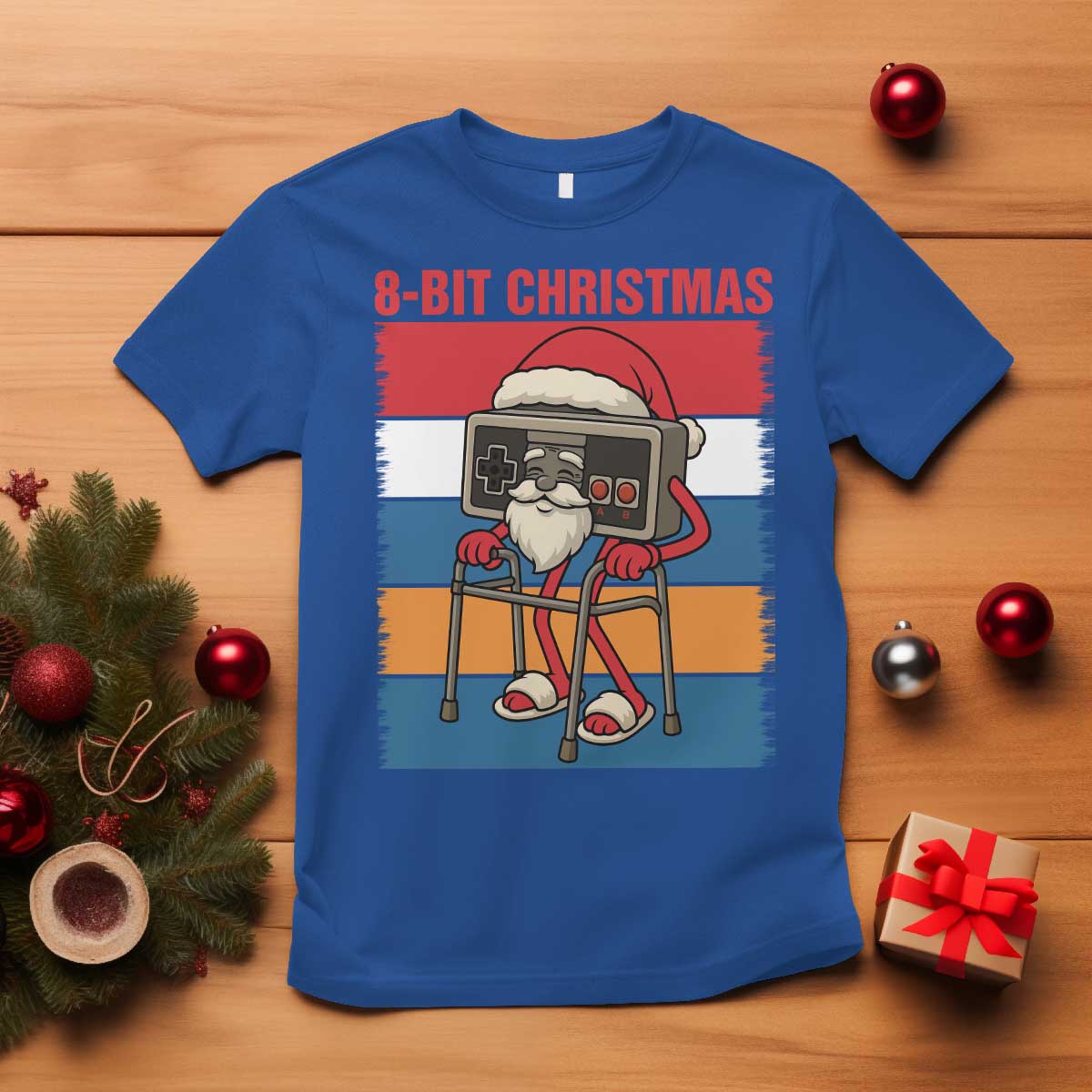 Funny Old Gamer Christmas T Shirt Retro 80s 90s Video Game - Wonder Print Shop