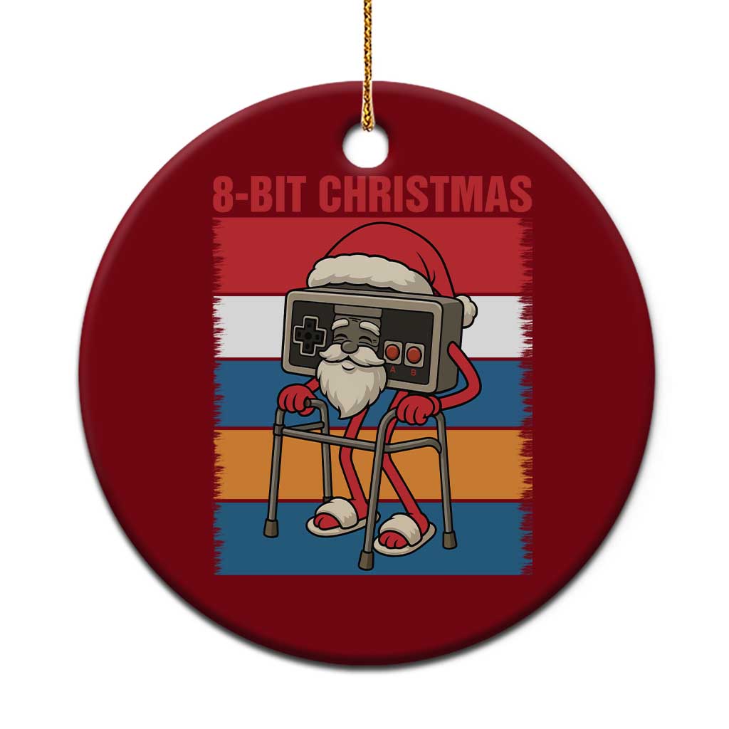 Funny Old Gamer Christmas Ceramic Ornament Retro 80s 90s Video Game - Wonder Print Shop