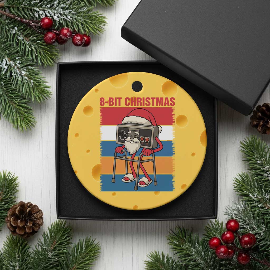 Funny Old Gamer Christmas Ceramic Ornament Retro 80s 90s Video Game - Wonder Print Shop