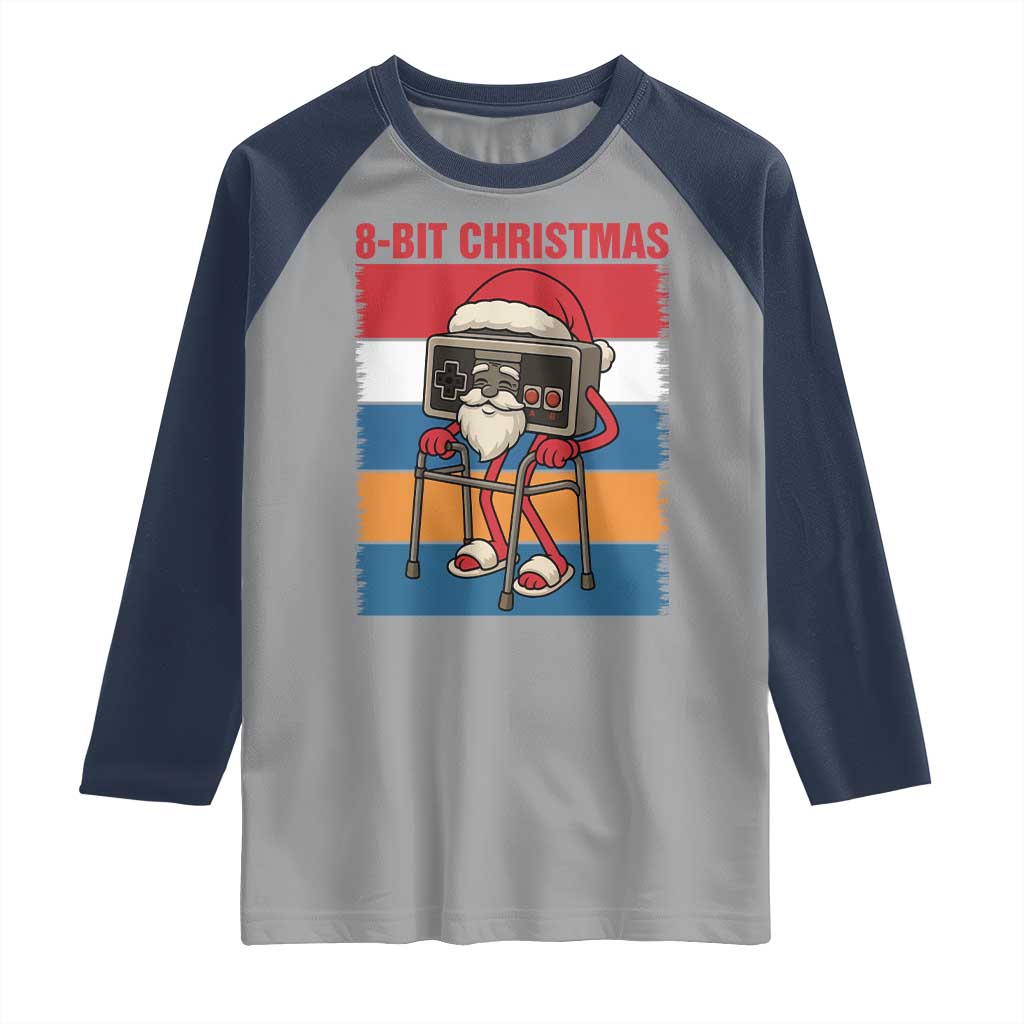 Funny Old Gamer Christmas Raglan Shirt Retro 80s 90s Video Game - Wonder Print Shop
