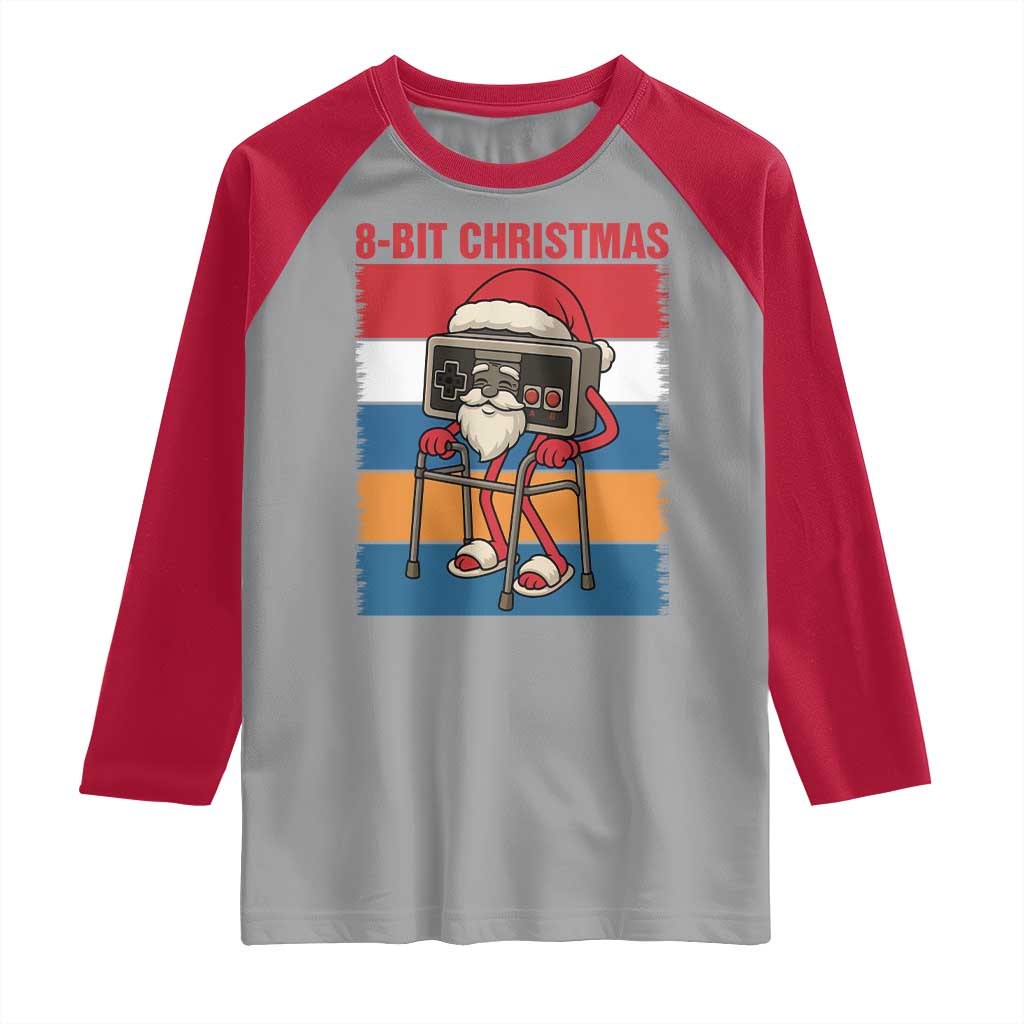 Funny Old Gamer Christmas Raglan Shirt Retro 80s 90s Video Game - Wonder Print Shop