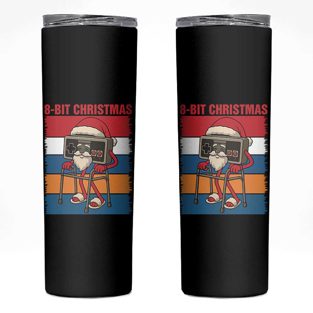 Funny Old Gamer Christmas Skinny Tumbler Retro 80s 90s Video Game - Wonder Print Shop