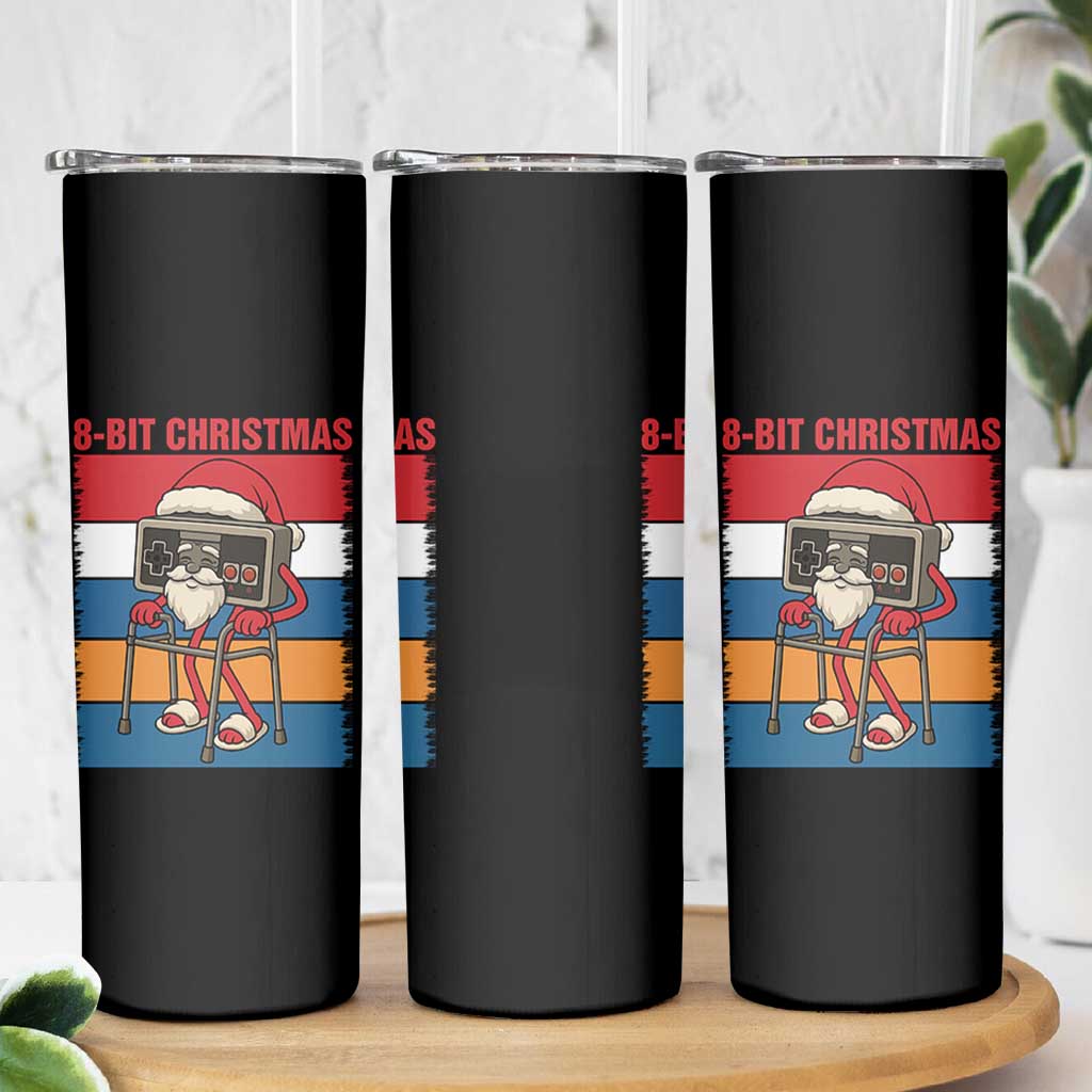 Funny Old Gamer Christmas Skinny Tumbler Retro 80s 90s Video Game - Wonder Print Shop