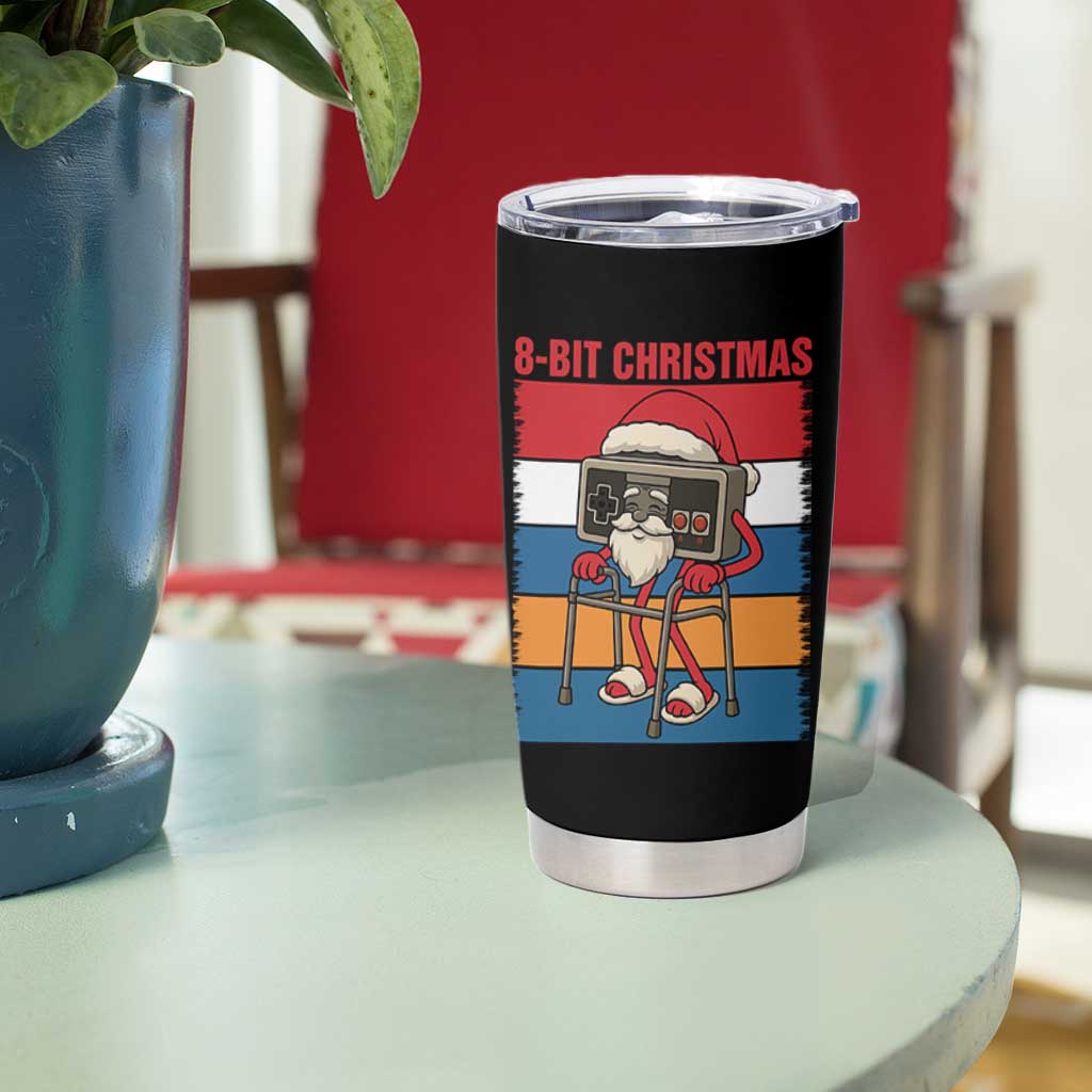 Funny Old Gamer Christmas Tumbler Cup Retro 80s 90s Video Game - Wonder Print Shop