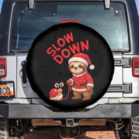 Funny Sloth Snail Christmas Spare Tire Cover Slow Down Xmas - Wonder Print Shop