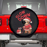 Funny Sloth Snail Christmas Spare Tire Cover Slow Down Xmas - Wonder Print Shop