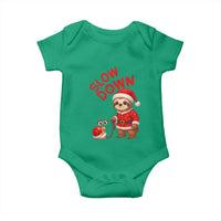 Funny Sloth Snail Christmas Baby Onesie Slow Down Xmas - Wonder Print Shop