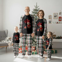 Funny Sloth Snail Christmas Plaid Pajama Set Slow Down Xmas - Wonder Print Shop