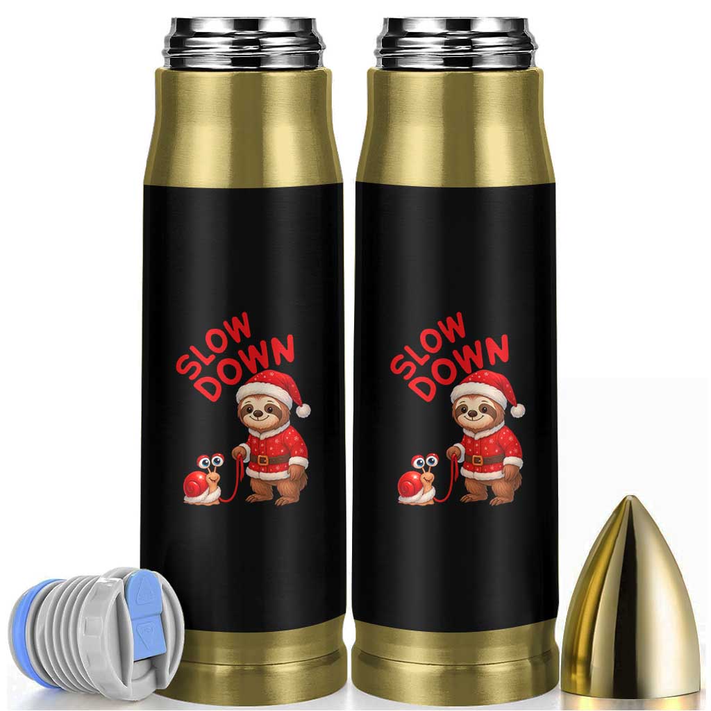 Funny Sloth Snail Christmas Bullet Tumbler Slow Down Xmas - Wonder Print Shop