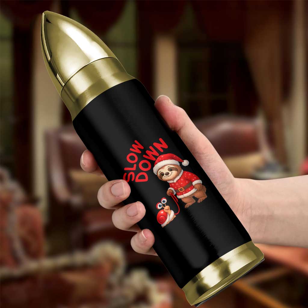 Funny Sloth Snail Christmas Bullet Tumbler Slow Down Xmas - Wonder Print Shop