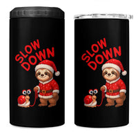 Funny Sloth Snail Christmas 4 in 1 Can Cooler Tumbler Slow Down Xmas - Wonder Print Shop