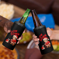Funny Sloth Snail Christmas 4 in 1 Can Cooler Tumbler Slow Down Xmas - Wonder Print Shop