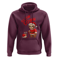 Funny Sloth Snail Christmas Hoodie Slow Down Xmas - Wonder Print Shop