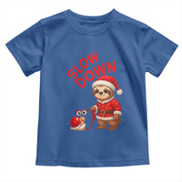 Funny Sloth Snail Christmas Toddler T Shirt Slow Down Xmas - Wonder Print Shop