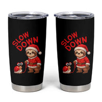 Funny Sloth Snail Christmas Tumbler Cup Slow Down Xmas - Wonder Print Shop