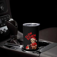 Funny Sloth Snail Christmas Tumbler Cup Slow Down Xmas - Wonder Print Shop