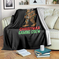 Funny Bigfoot Gamer Christmas Throw Blanket - Wonder Print Shop