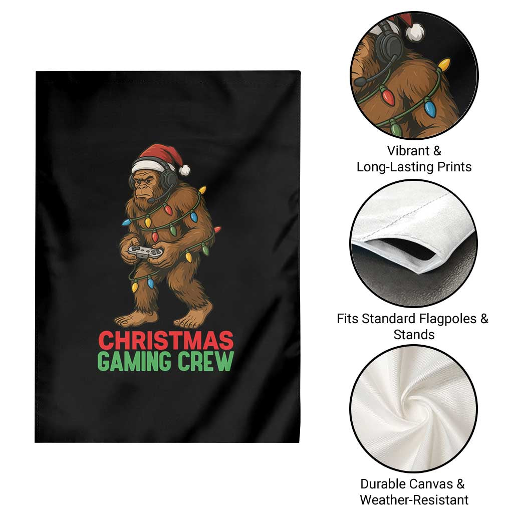 Funny Bigfoot Gamer Christmas Garden Flag - Wonder Print Shop