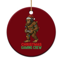 Funny Bigfoot Gamer Christmas Ceramic Ornament - Wonder Print Shop
