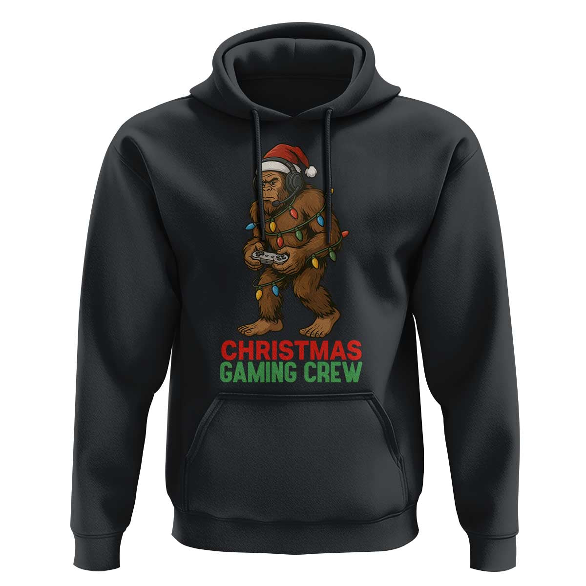 Funny Bigfoot Gamer Christmas Hoodie - Wonder Print Shop