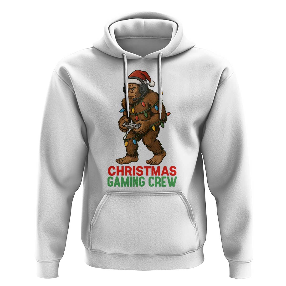 Funny Bigfoot Gamer Christmas Hoodie - Wonder Print Shop