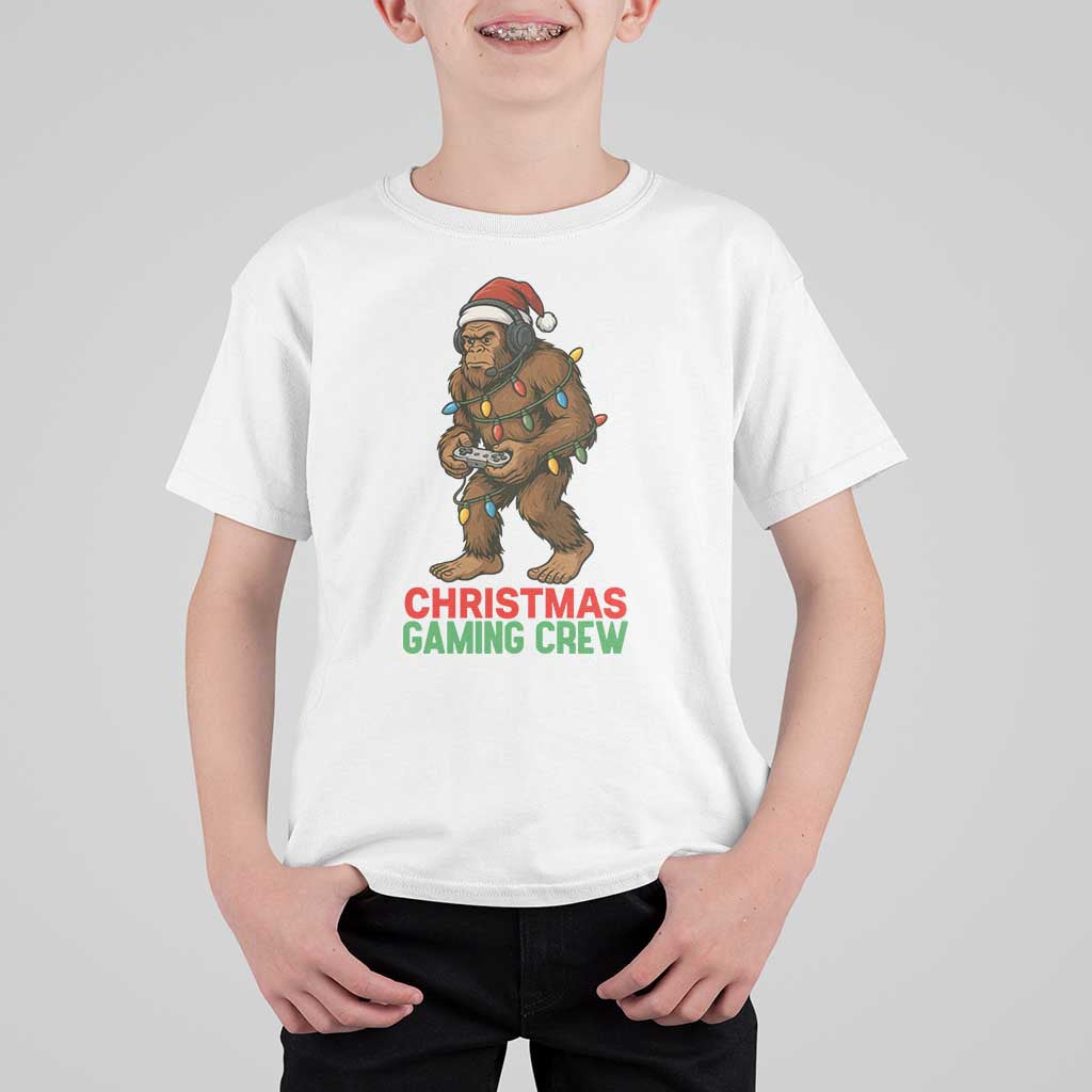 Funny Bigfoot Gamer Christmas T Shirt For Kid - Wonder Print Shop