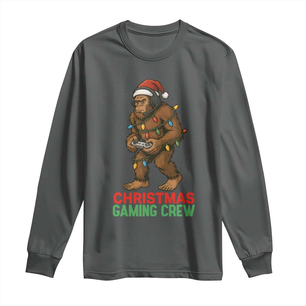 Funny Bigfoot Gamer Christmas Long Sleeve Shirt - Wonder Print Shop
