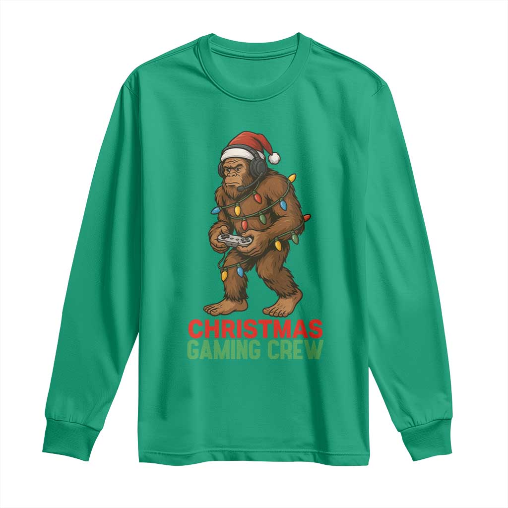 Funny Bigfoot Gamer Christmas Long Sleeve Shirt - Wonder Print Shop