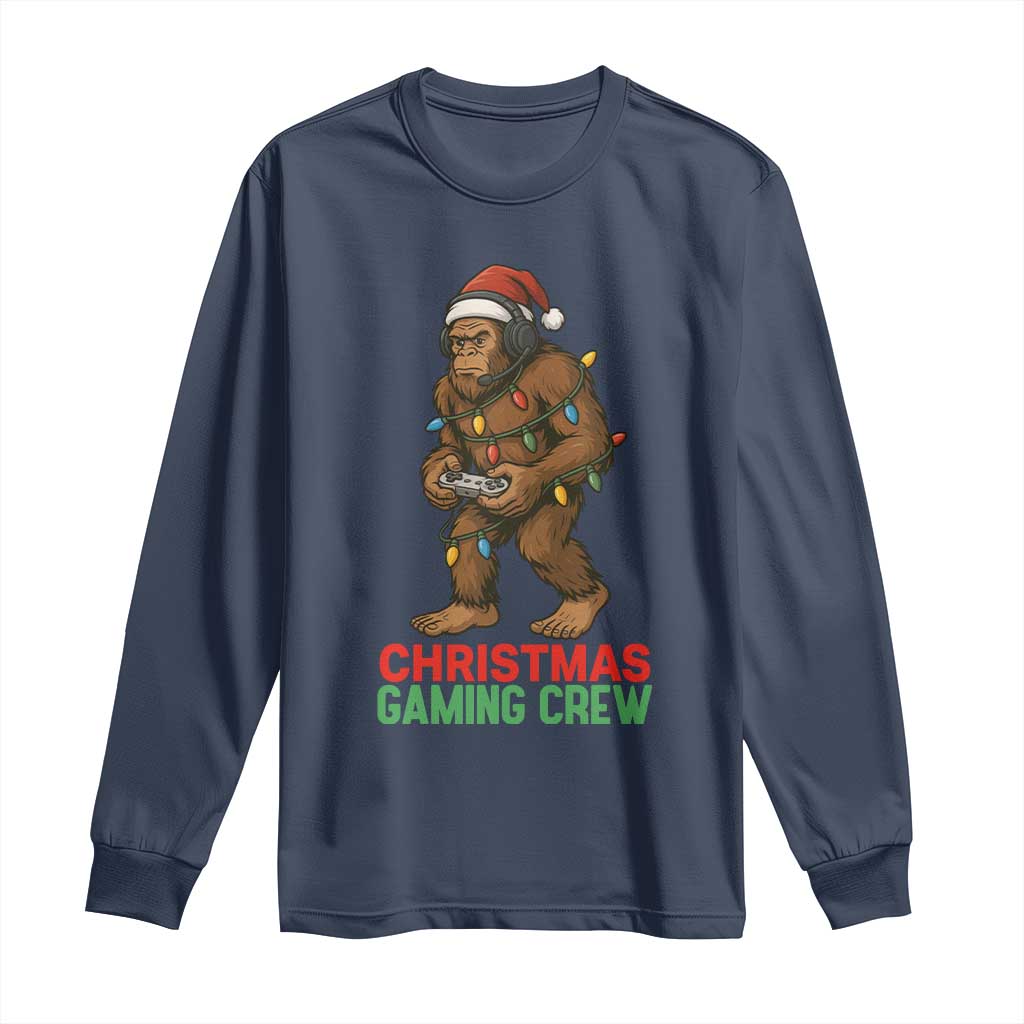 Funny Bigfoot Gamer Christmas Long Sleeve Shirt - Wonder Print Shop