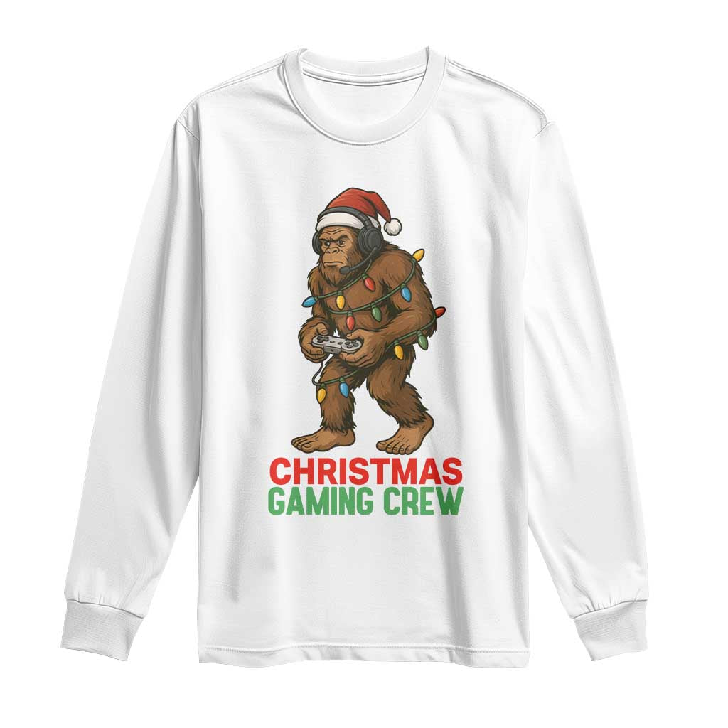 Funny Bigfoot Gamer Christmas Long Sleeve Shirt - Wonder Print Shop