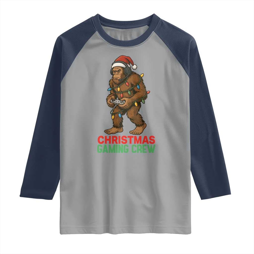 Funny Bigfoot Gamer Christmas Raglan Shirt - Wonder Print Shop