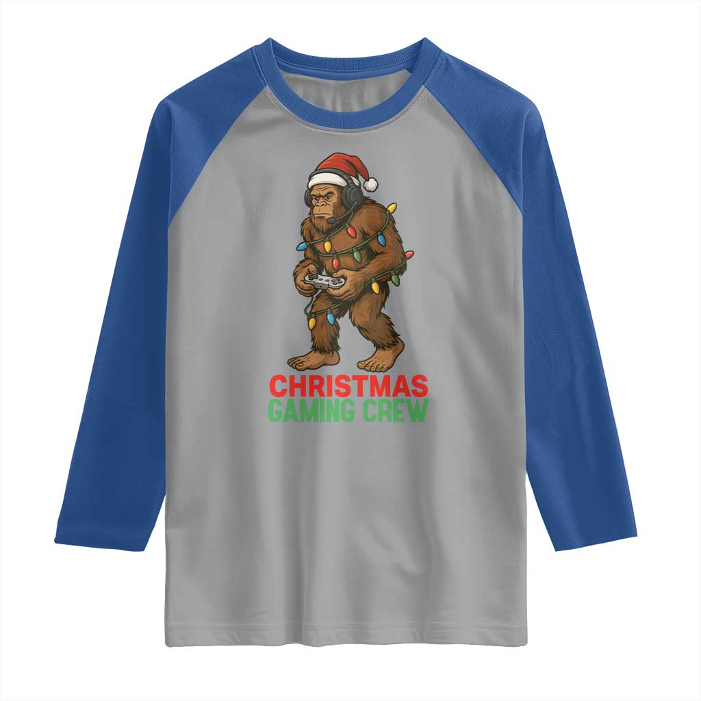 Funny Bigfoot Gamer Christmas Raglan Shirt - Wonder Print Shop