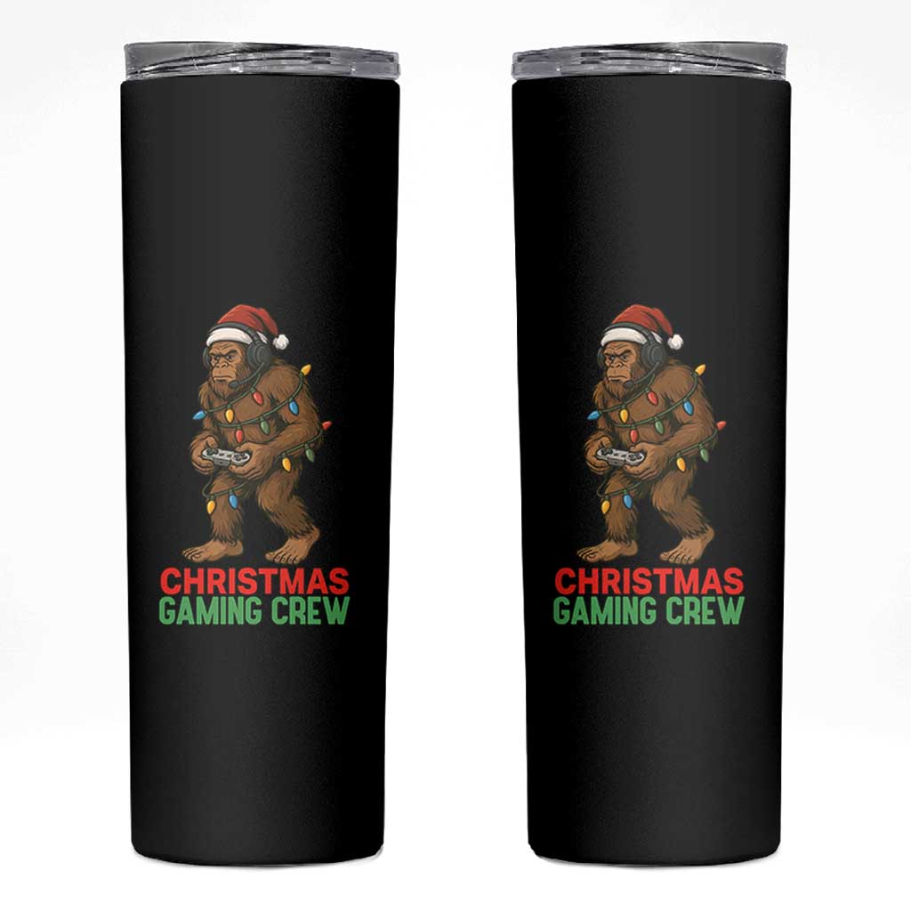 Funny Bigfoot Gamer Christmas Skinny Tumbler - Wonder Print Shop