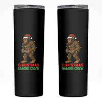 Funny Bigfoot Gamer Christmas Skinny Tumbler - Wonder Print Shop