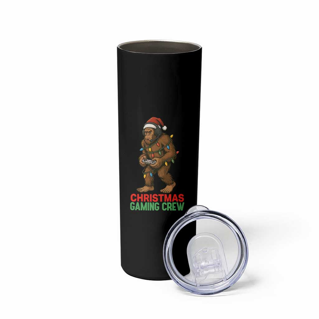 Funny Bigfoot Gamer Christmas Skinny Tumbler - Wonder Print Shop