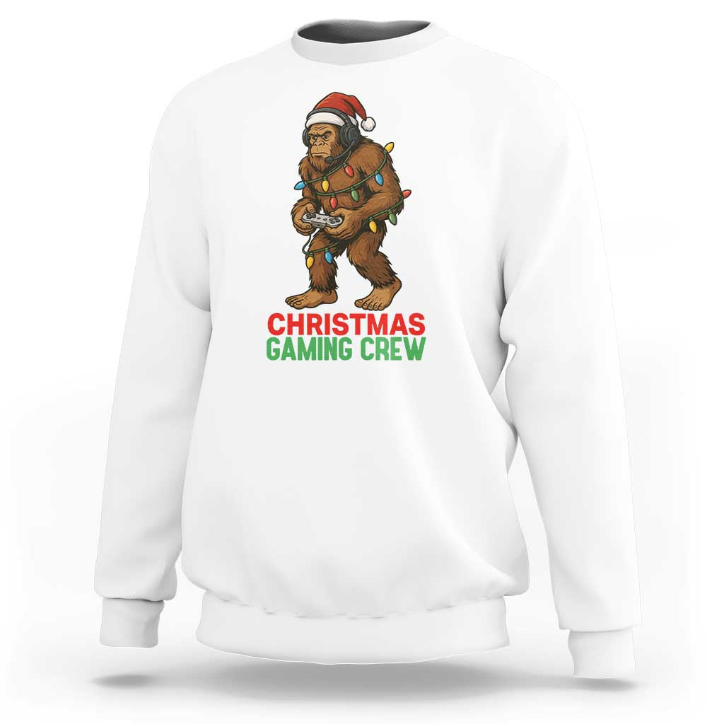Funny Bigfoot Gamer Christmas Sweatshirt - Wonder Print Shop